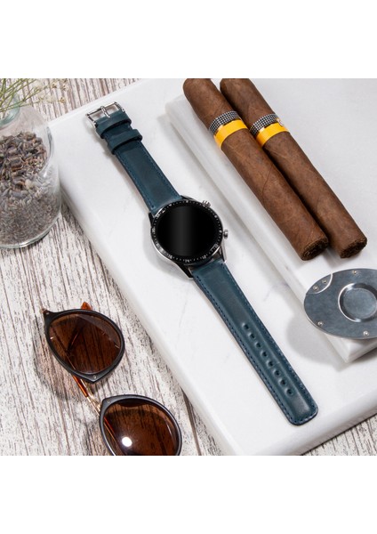 Huawei Watch Gt Gt2 E Gt2e Gt2pro Gt3 Pro Gt3pro Huawei Watch 4 Pro Ultimate Mavi Deri Kordon Kayış 46mm 22mm fiyatları