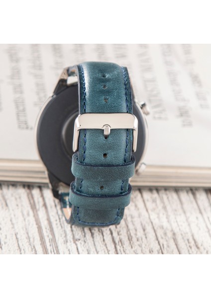 Huawei Watch Gt Gt2 E Gt2e Gt2pro Gt3 Pro Gt3pro Huawei Watch 4 Pro Ultimate Mavi Deri Kordon Kayış 46mm 22mm