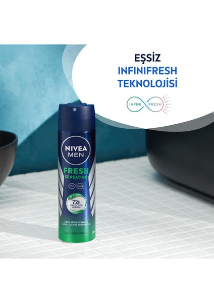 Fresh Sensation Kadın Sprey Deodorant 150 ml - 72 Saat Anti-Perspirant Koruma - Uzun Süren Ferahlık fırsatları