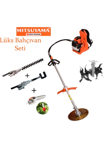 Japon Sırt Tırpan + Zeytin Silkeleme + Dal Testere + Çit Kesme + Akrep Çapa Makinesi 4.2kw