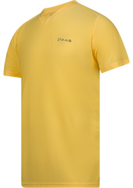 Elba V Yaka T-Shirt Sarı