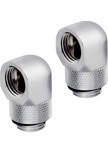 Corsaır CX-9055008-WW Corsair Fitting (Adapter),xf Adapter 2-Pack (90° Angled Rotary; Chrome)