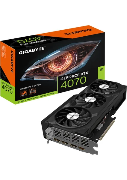 Gıgabyte RTX4070 12GB Wındforce Oc GV-N4070WF3OC-12GD GDDR6X 192BIT HDMI Dp Pcıe 16X V4.0