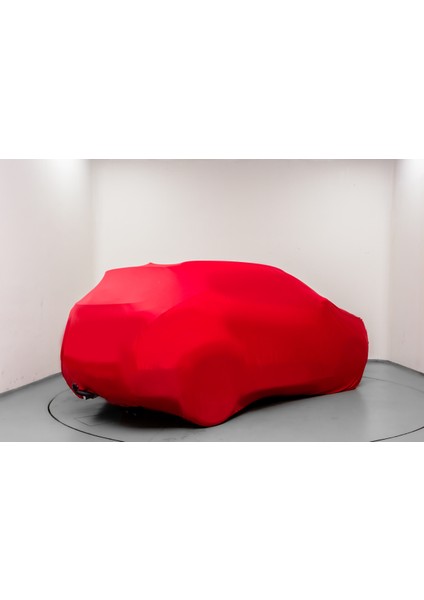 Volkswagen T-Cros Skumaş Logolu Oto Branda - Penye Örtü Kırmızı fiyatları