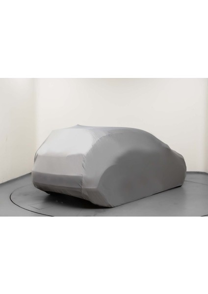 Volkswagen Polo 6 (2021-) Kumaş Logolu Oto Branda - Penye Örtü Gri fiyatları