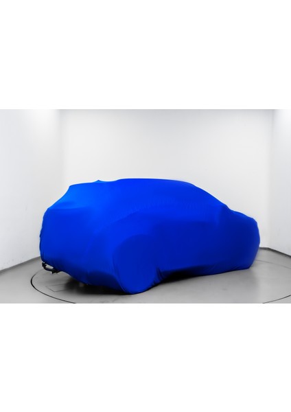 Volkswagen Tiguan (2007-2015) Kumaş Logolu Oto Branda - Penye Örtü Mavi fiyatları