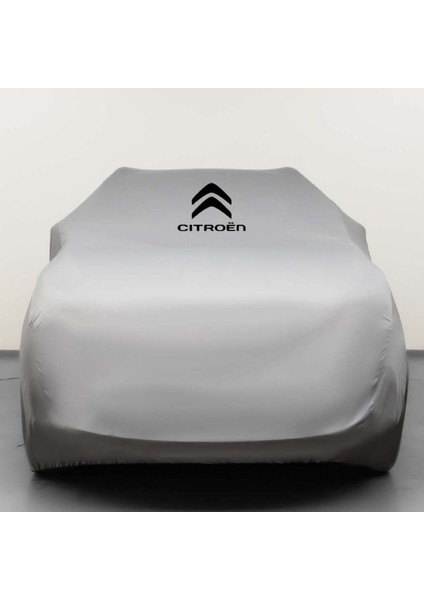 Citroen C5 Aircross (2017-) Kumaş Logolu Oto Branda - Penye Örtü Gri