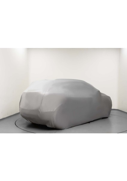 Hyundai Tucson 2 (2009-2013) Kumaş Logolu Oto Branda - Penye Örtü Gri fiyatları