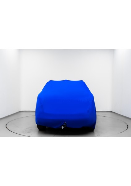 Hyundai Santa Fe 4 (2018-) Kumaş Logolu Oto Branda - Penye Örtü Mavi modelleri