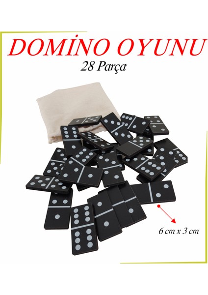 Ahşap Klasik Domino Oyunu 28 Parça