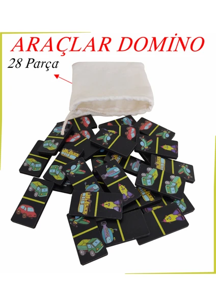 Ahşap Domino Araçlar 28 Parça