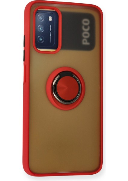 Xiaomi Redmi 9t Kılıf Montreal Yüzüklü Silikon Kapak - Kırmızı 300099 fiyatları