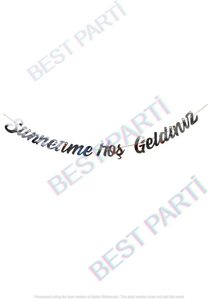 Sünnetime Hoş Geldiniz Kaligrafi Banner ve 4'lü Tavan Süsü