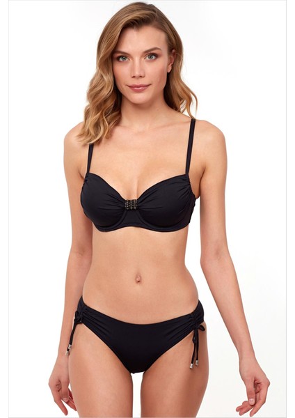 3430 Siyah Toparlayıcı Bikini Takımı