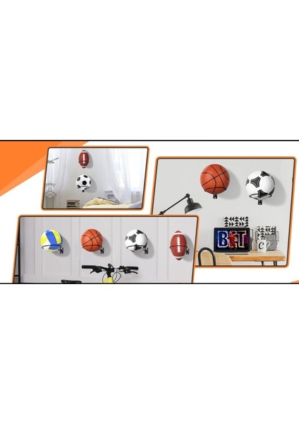 HouseLab Shop Metal Top Tutucu Duvara Monte Yuvarlak Çok Amaçlı Raf Kask Tutucu