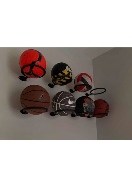 HouseLab Shop Metal Top Tutucu Duvara Monte Yuvarlak Çok Amaçlı Raf Kask Tutucu