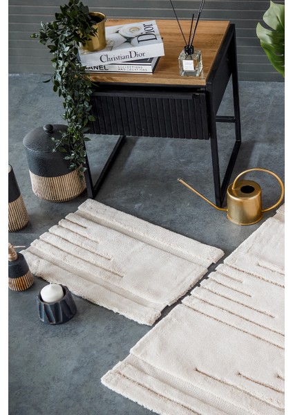 İyi Geceler Istanbul Vegas Bej %100 Pamuk Viskon 2 Parça Banyo Paspas Seti fiyatları