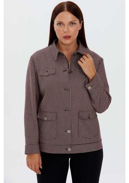 Büyük Beden Çok Cepli Kazayağı Ceket