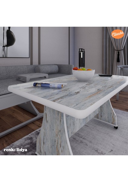 Tekerlekli Mdf Masa %100 Mdf Mutfak Masası Orta Sehpa