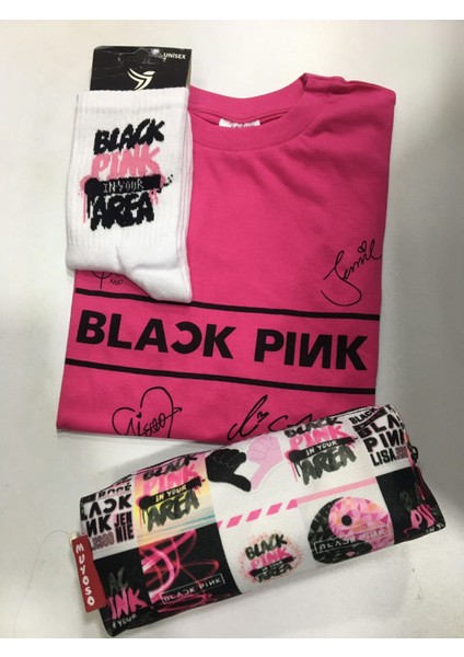 Blackpink T-Shirt Çorap Kalemlik Kombin