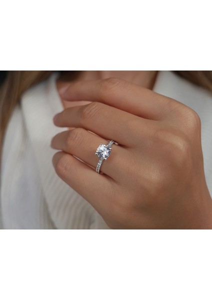 Pırlanta ve Beyaz Topaz Venüs Rosa Yüzük 0447R0048 fırsatları