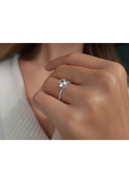 Pırlanta ve Beyaz Topaz Venüs Rosa Yüzük 0447R0048 indirimleri
