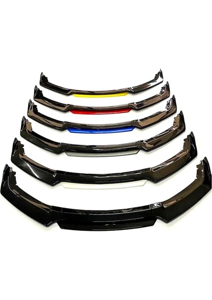 Ön Tampon Eki Universal Ön Lip Vw Transporter T5-T6-T7 Uyumlu Ön Karlık Siyah-Kırmızı