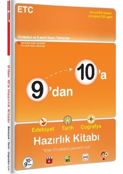 9 Dan 10 A Edebiyat Tarih Coğrafya Hazırlık Kitabı Tonguç Akademi
