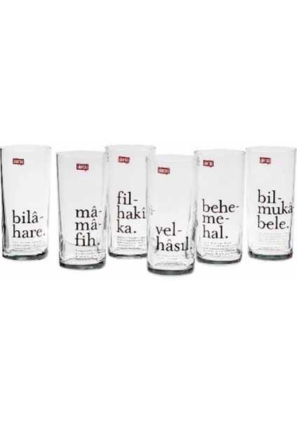 Rakı Bardağı Seti 6 Parça 205 cc