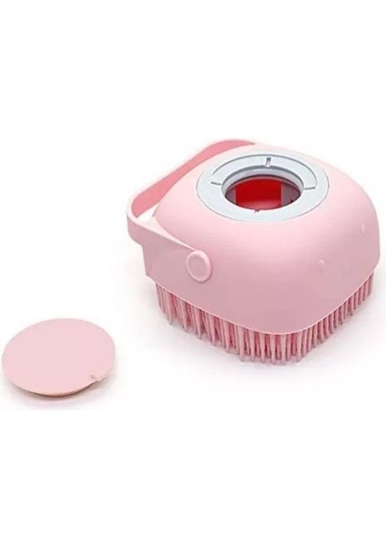 Yumuşak Silikon Malzemeli Esnek Jel Hazneli Masaj Etkili Banyo Duş Fırçası Pembe fiyatları