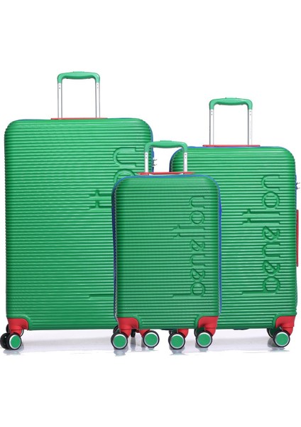 14BNT500-Set Yeşil Unisex 3 Lü Set Bavul