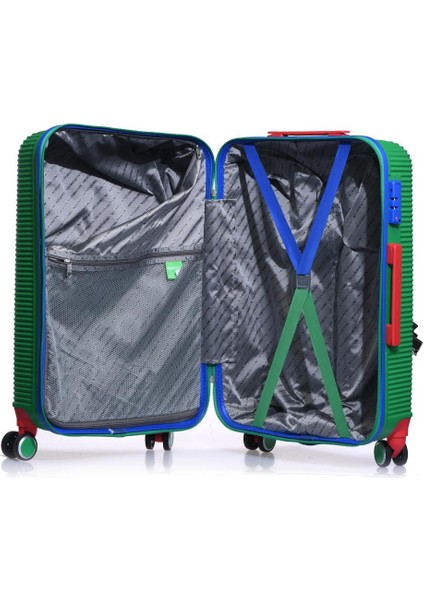 14BNT500-Set Yeşil Unisex 3 Lü Set Bavul