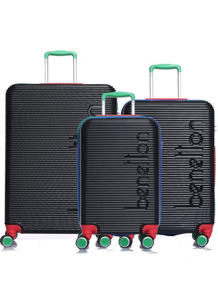 14BNT500-Set Siyah Unisex 3 Lü Set Bavul