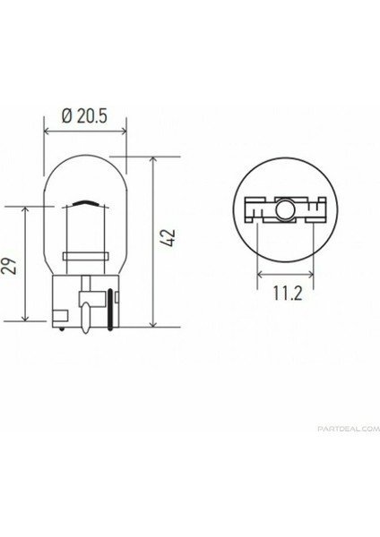Diadem Ampul T20 W21/5W Park Sinyal Ampulü Gündüz Farı 12V 2'li Takım modelleri