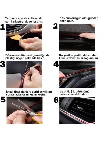 Araç Içi Torpido Çıtası Tirim Fitil 5 Metre fiyatları