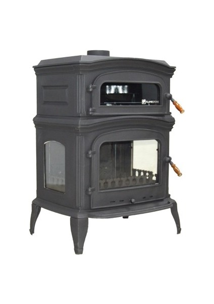 Flame Stove FS-034 Altara Lüx Premium 3 Camlı Kuzineli Pik Döküm Soba