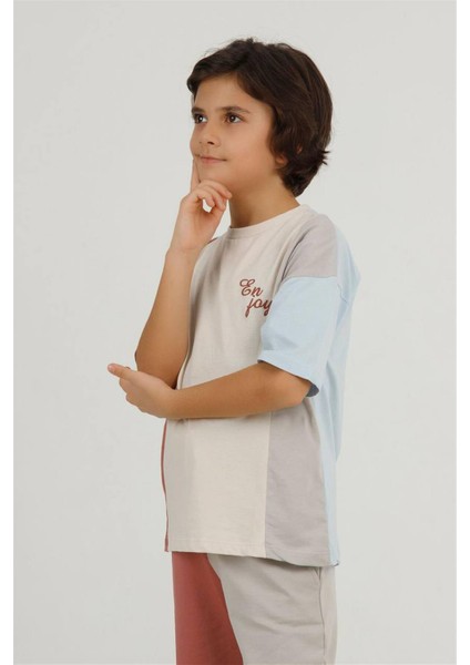 Erkek Çocuk Şortlu Renkli Alt Üst Takım