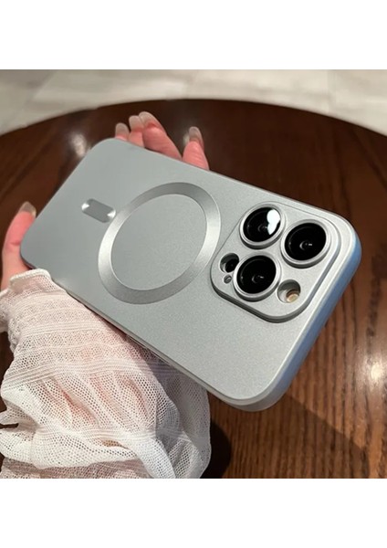 iphone 14 Pro Max Telefon Kılıfı Kamera Lens Koruyuculu Manyetik Renkli Soft Kaymaz Silikon Kapak