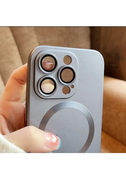iphone 14 Pro Max Telefon Kılıfı Kamera Lens Koruyuculu Manyetik Renkli Soft Kaymaz Silikon Kapak