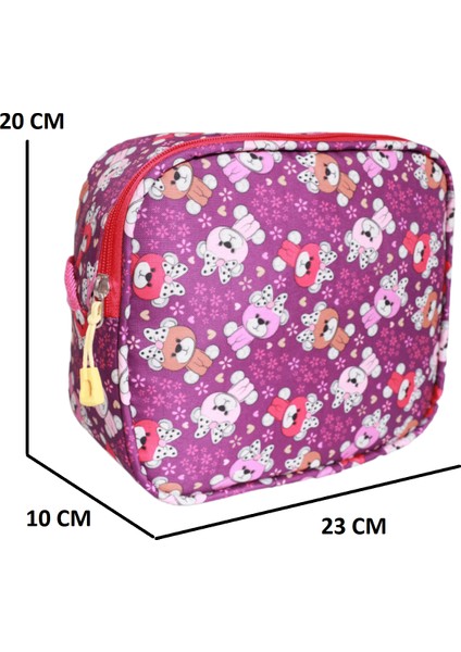 1671 Unisex Çocuk Beslenmeli Ilkokul Çantası - NKT01671-MOR-TEK Ebat fiyatları
