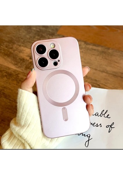 Apple iPhone 13 Pro Max Kılıf Kamera Lens Koruyuculu Manyetik Tam Renkli Soft Kaymaz Silikon Kapak