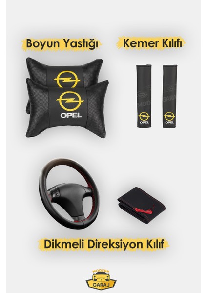 Opel Koltuk Kılıfı Opel Boyun Yastığı Opel Kemer Pedi Opel Dikmeli Direksiyon Kılıfı Opelsetgri