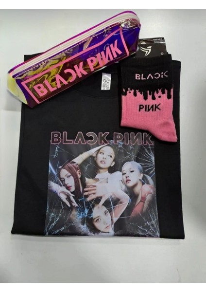 Blackpink T-Shirt Çorap Kalemlik Kombin