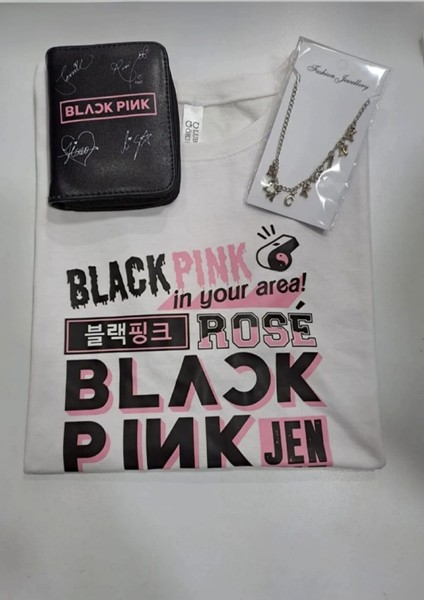 Blackpink T-Shirt Cüzdan Kolye Kombin