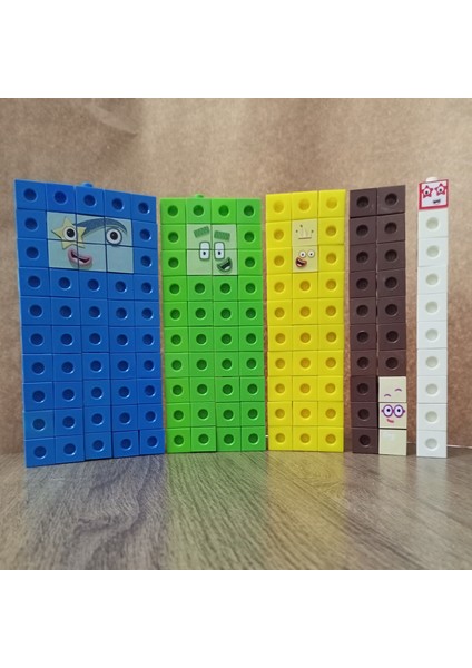 Number Blocks 10-20-30-40-50 Matematik Eğitici Küpler 2 cm Numberblocks fiyatları
