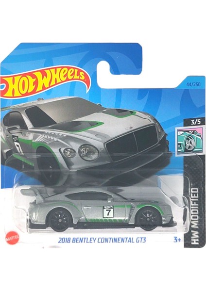 Hot Wheels 2018 Bentley Continental Gt3 (Grey) HKL45