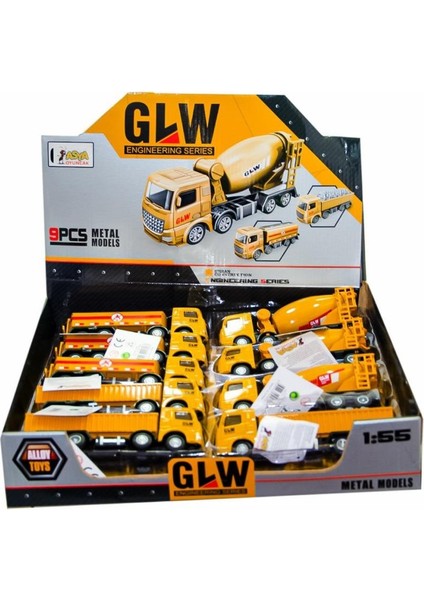 04530-8809 9lu Display Kutulu Metal Iş Makineleri - Asya Oyuncak