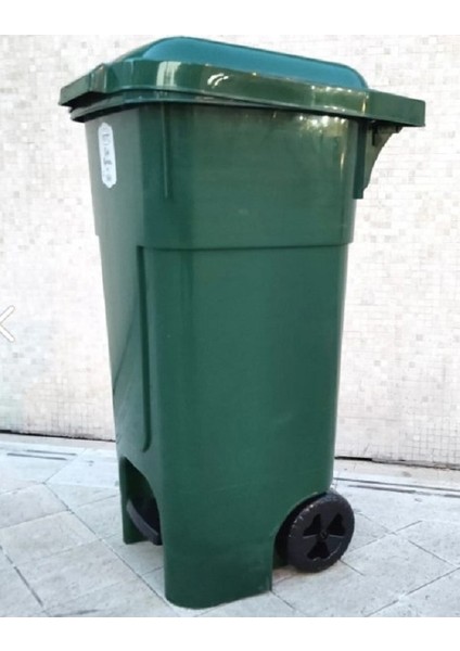 Çöp Konteyneri 80 Litre Büyükboy Pedallı Ayak Çöp Kovası Kapaklı Tekerlekli Seyyar Çöp Arabası Gri fiyatları