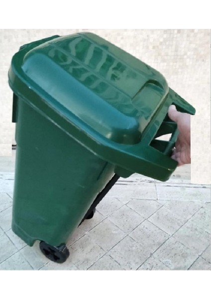 Çöp Konteyneri 80 Litre Büyükboy Pedallı Ayak Çöp Kovası Kapaklı Tekerlekli Seyyar Çöp Arabası Gri indirimleri