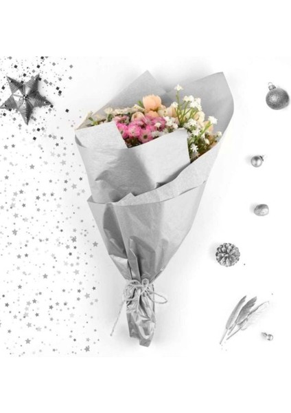 Roco Paper Pelur Kağıt 17 Gr/m. & 50*70 cm - 15'li Paket Gümüş Renk indirimleri